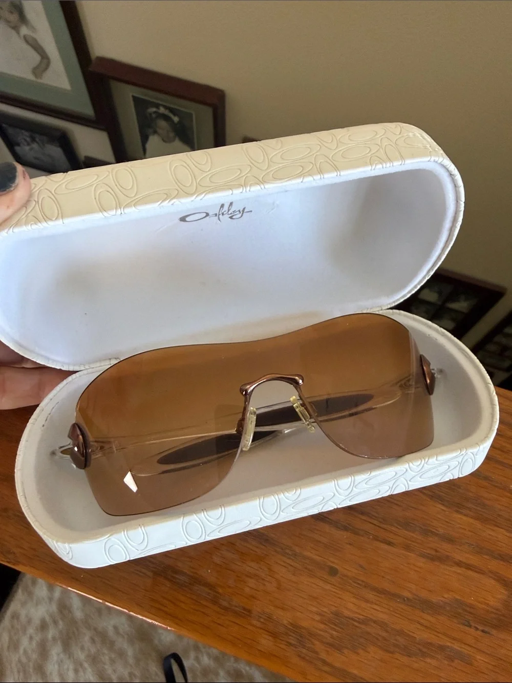 Vintage Oakley Compulsive Squared 05-357 Y2K Shield Sunglasses + Case